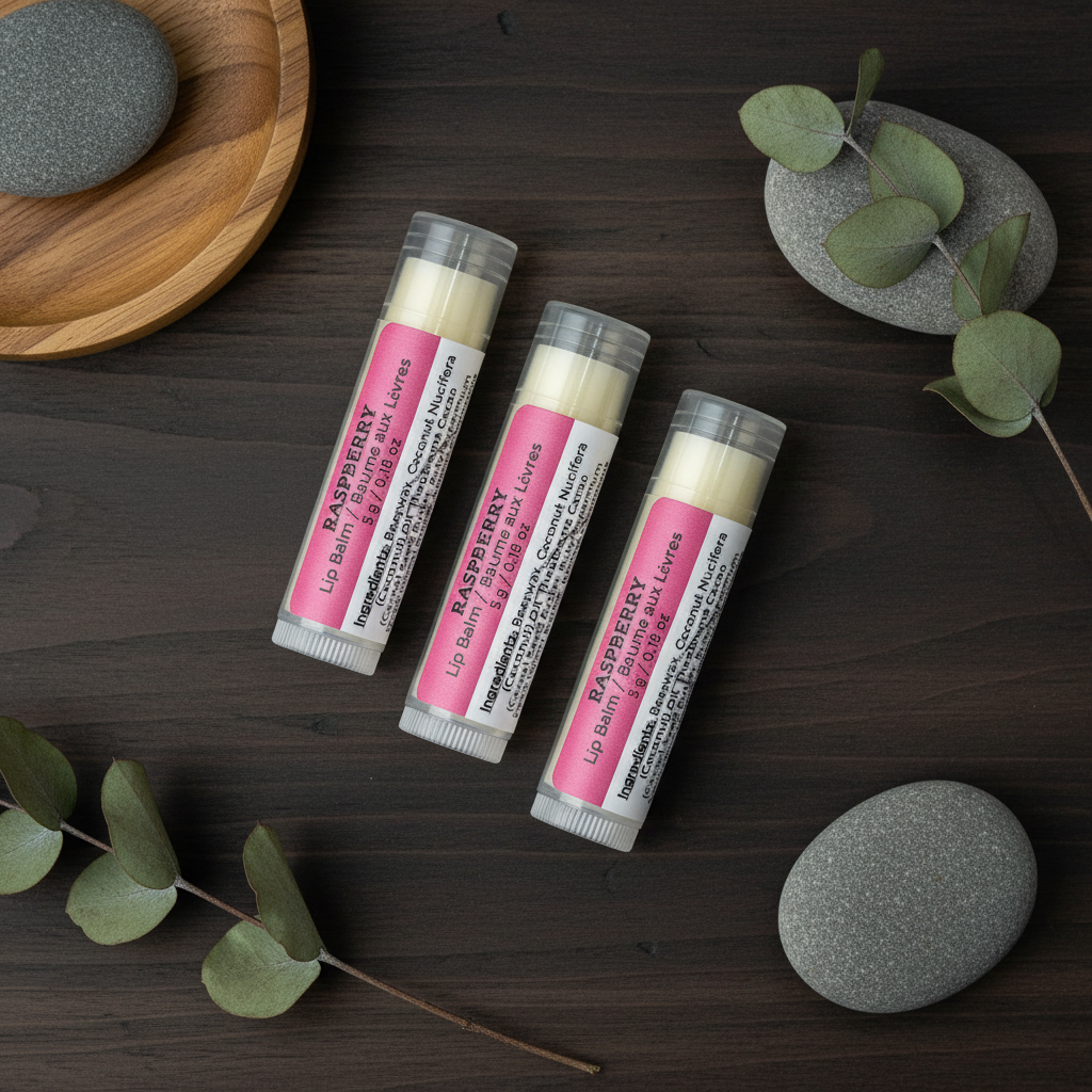Raspberry Lip Balm 3-Pack - Dark Moody Neutrals