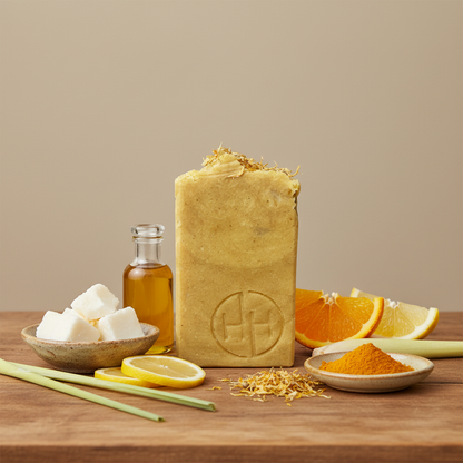 Citrus Bloom handmade soap bar with citrus and botanicals