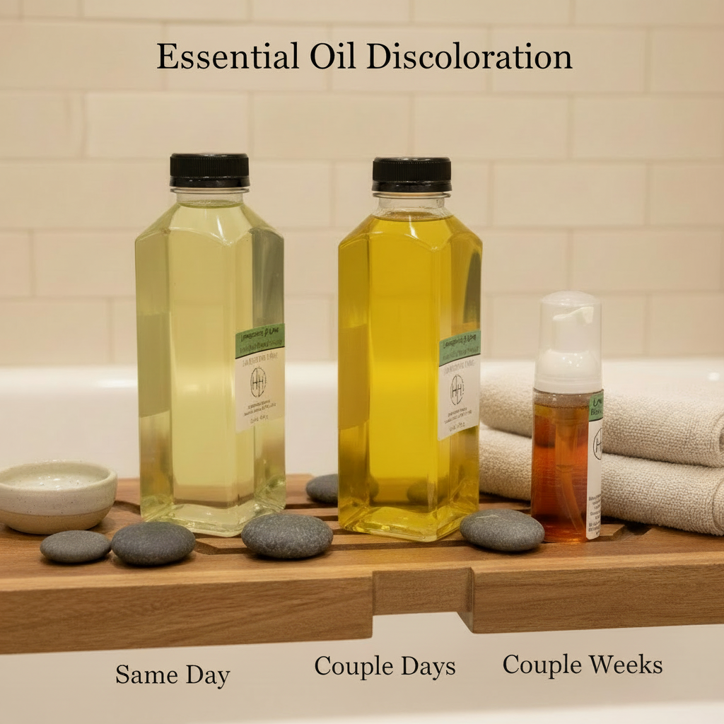 Essential Oil Discoloration — Rustic Scene