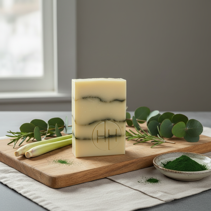 Fresh Soap - Square Format on Cutting Board