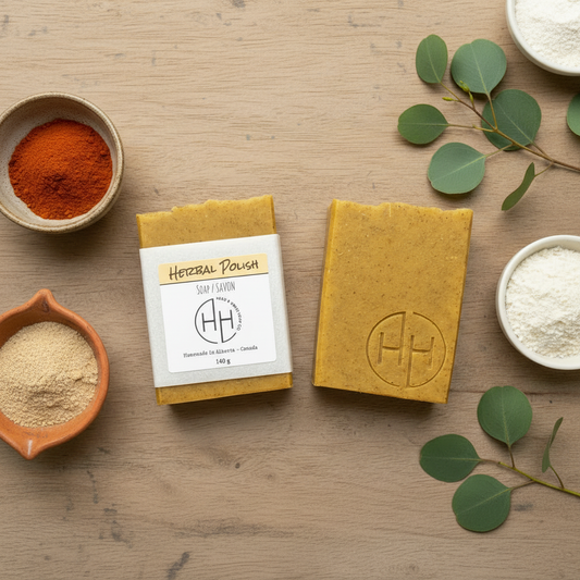 Herbal Polish Soap - Square Format with Ingredients