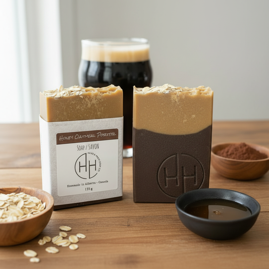 Honey Oatmeal Porter Soap - Square Format with Beer