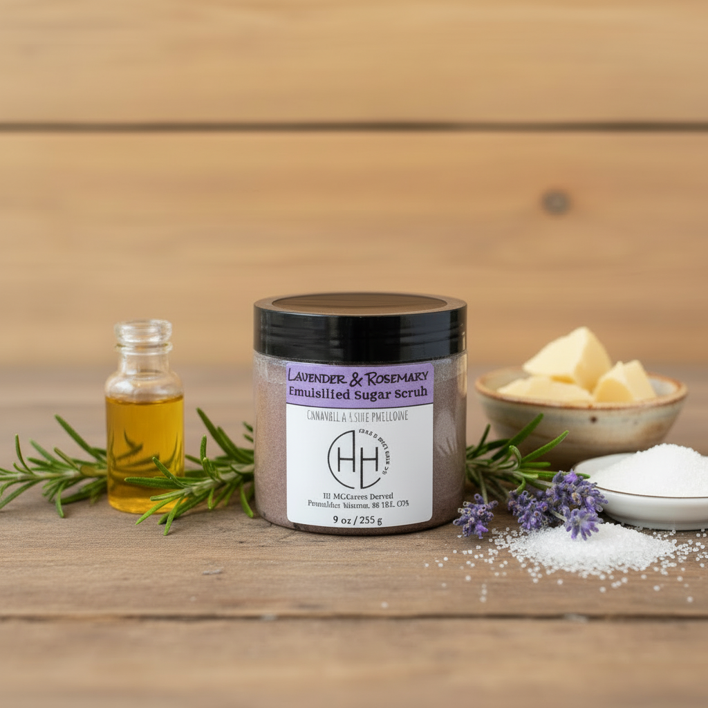 Lavender & Rosemary Sugar Scrub - no apricots or almonds