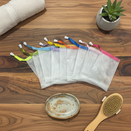 Mesh Soap Bags - Rustic Bathroom