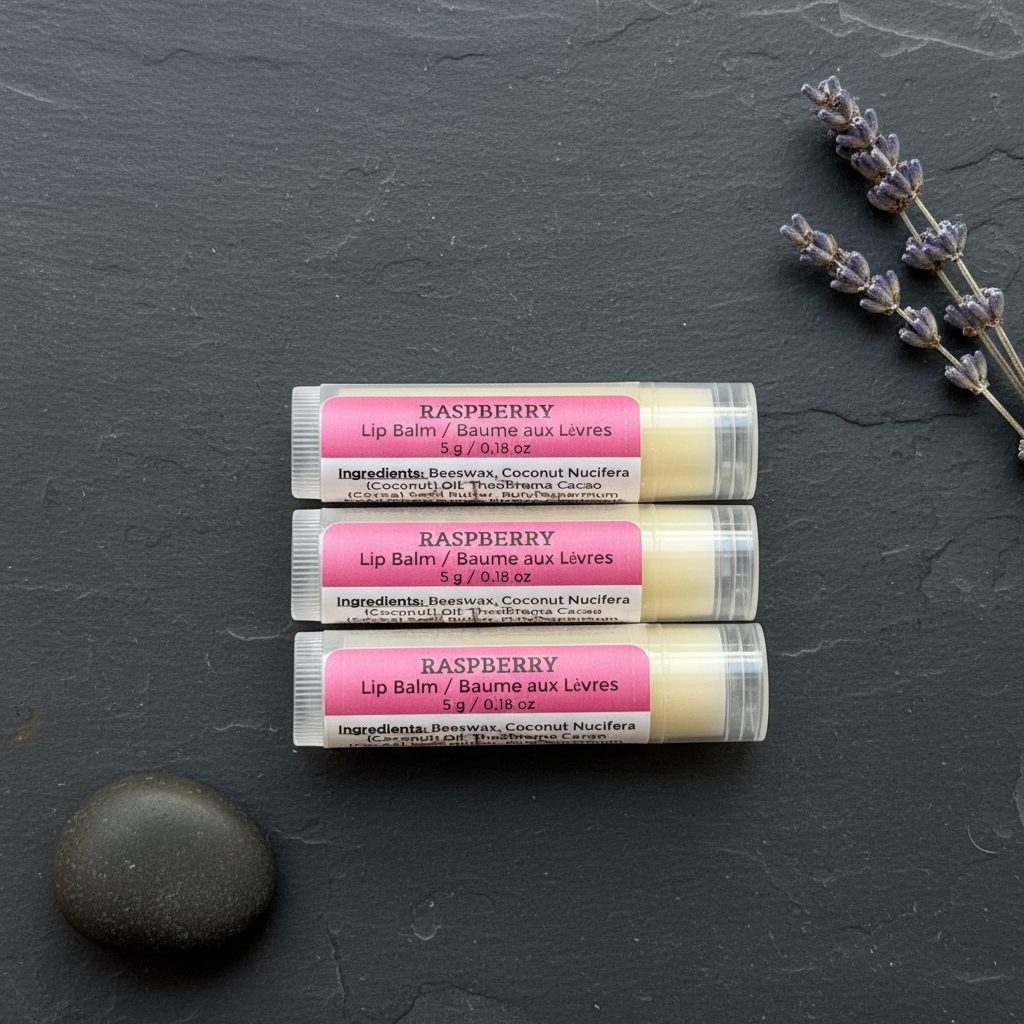 Raspberry Lip Balm 3-Stack - Dark Moody Neutrals
