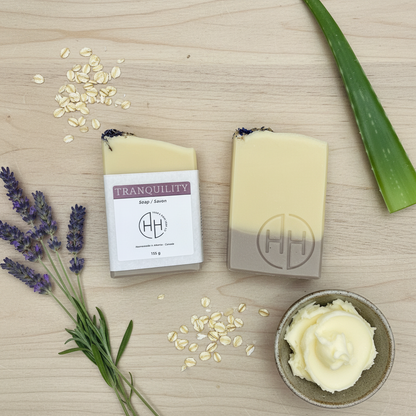 Tranquility Soap - Wood Background