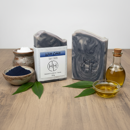 Wild Child Soap - Square Format with Ingredients